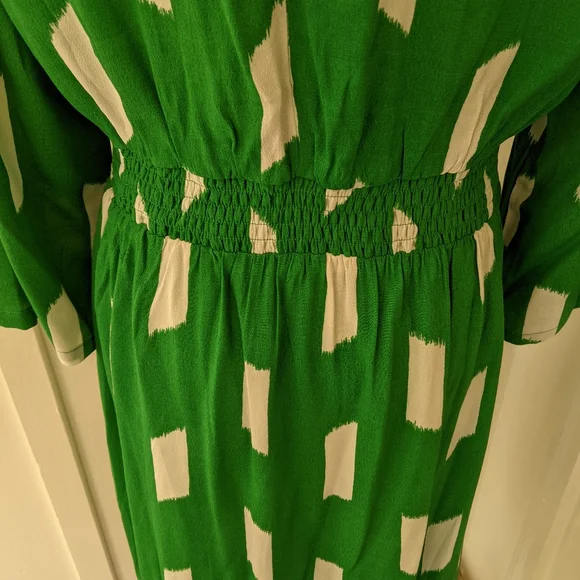Roolee Vanessa dress, green and white- size medium - Picture 4 of 14